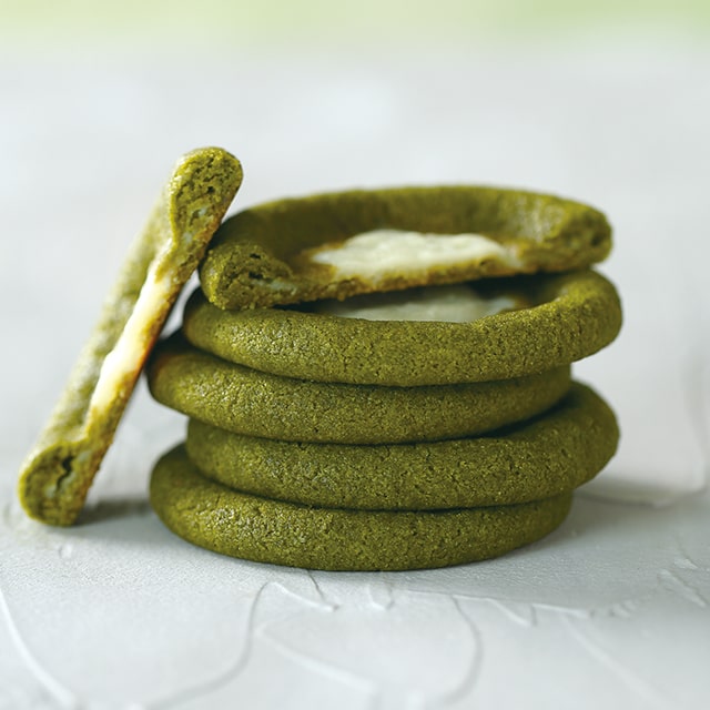 抹茶ミルクサブレくぼみ ８枚入